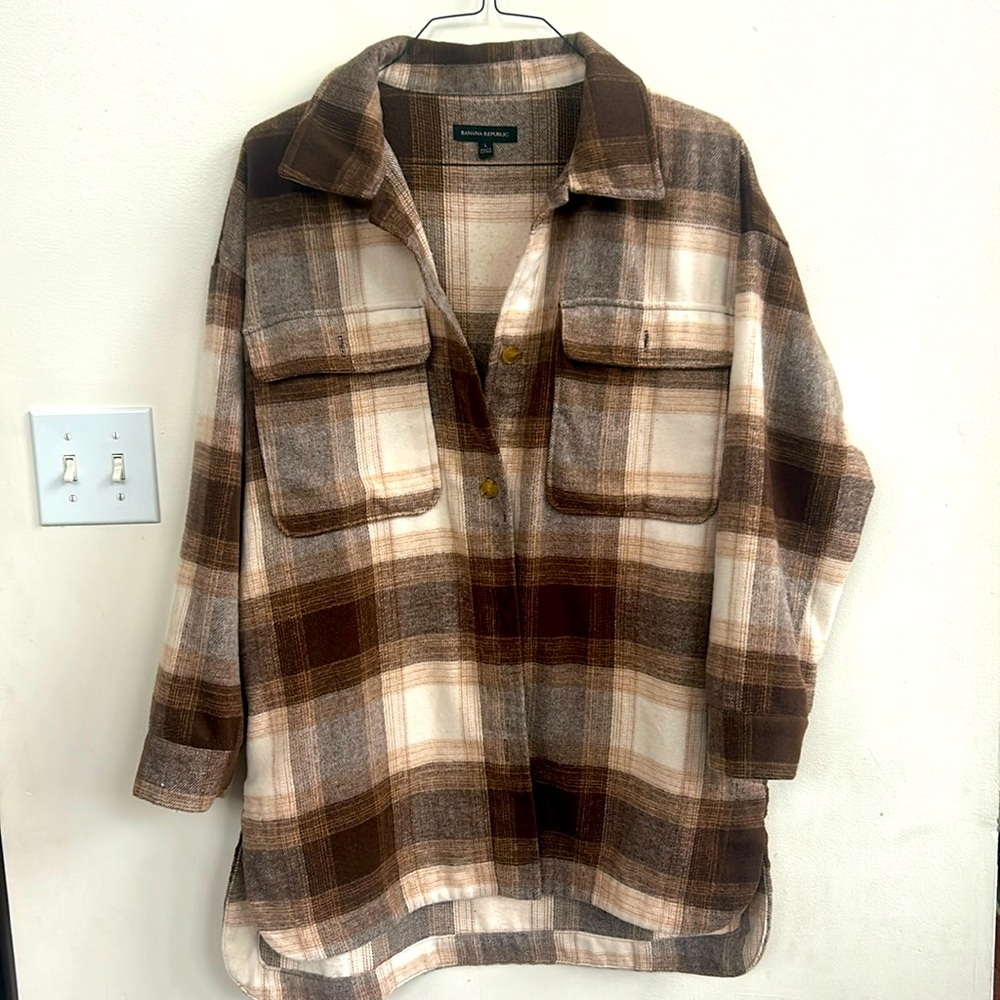Banana Republic brown shirt jacket